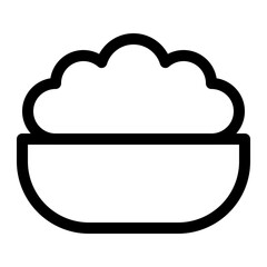 food and fruit thin icon