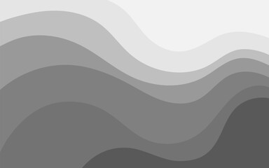 White to dark grey gradient background dynamic wavy light and shadow. liquid abstract background. modern elegant design background. Illustration vector 10 eps.