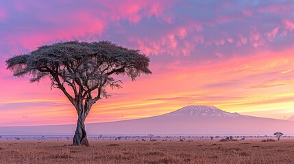 Sunset Over The Kenyan Savanna