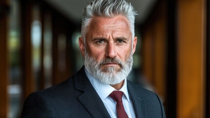 Fototapeta premium Serious Businessman Portrait in Office (2)