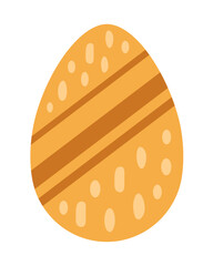 Boho Easter egg clipart. Happy Easter clipart in cartoon flat style. Hand draw vector illustration