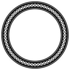 Vintage ornamental frame and border design with ethnic pattern.