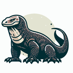 Komodo dragon vector illustration