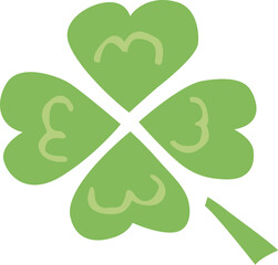 四葉のクローバーのシンプルなイラスト