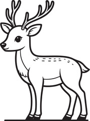 Deer animal children coloring book Artwork
