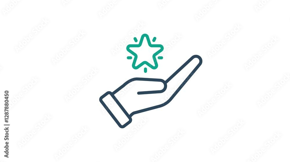 Poster loyalty animated icon. animated icon related to business. suitable for user interface, provide visua