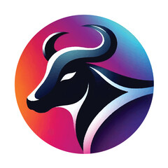 Beautiful cow head design illustration