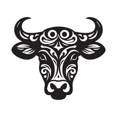 Beautiful cow head design illustration