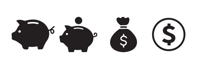 Money vector set. Business icon. Coin. Money, Wallet, Currency Exchange, Banking, Finance. Vector illustration EPS 10