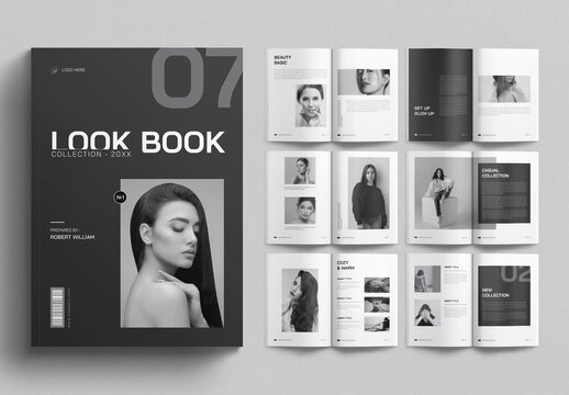 Lookbook Brochure Template Design Layout