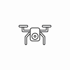flying drone camera icon vector sign