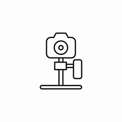 camera tripod stand icon vector sign