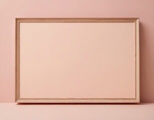 Fototapeta premium An elegant empty frame on a soft pink background, perfect for showcasing art or photography.