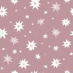 Starbursts scatter across a simple, soft, rose-toned surface