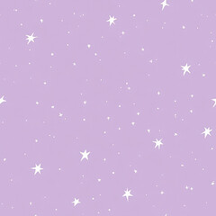 Starry Sky White stars scattered across light purple backdrop, creating a whimsical night scene