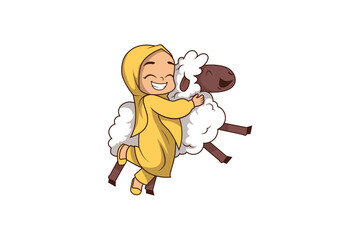 Muslim Kids Celebrating Eid Al-Adha