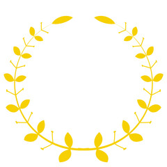Gold Emblem Of Laurel Wreath