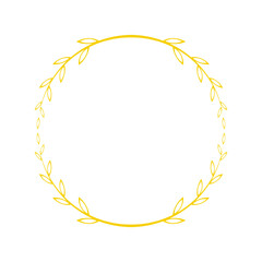 Gold Emblem Of Laurel Wreath