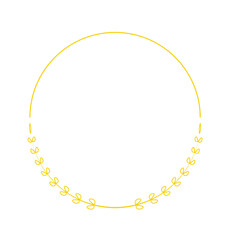 Gold Emblem Of Laurel Wreath