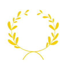 Gold Emblem Of Laurel Wreath