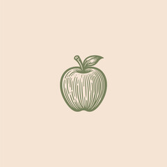 A sketch-style apple logo symbolizing freshness, health, and natural beauty