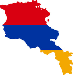 State borders country Armenia. Armenian border. Armenia map. Card silhouette. Banner, poster template. Independence Day.