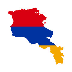 State borders country Armenia. Armenian border. Armenia map. Card silhouette. Banner, poster template. Independence Day.