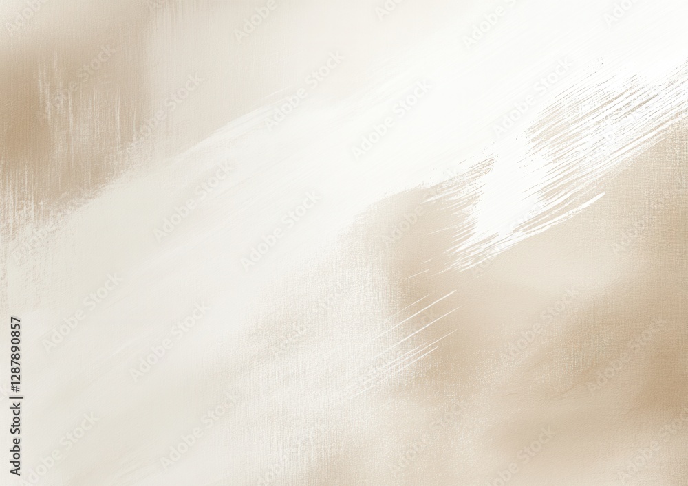 Poster abstract background with a light beige color and white brush strokes creates a subtle texture