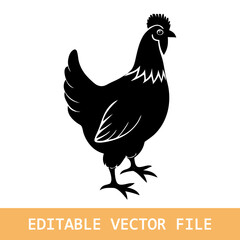 Hen icon simple vector illustration