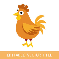 Chicken hen waving hand