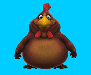 Fun 3D cartoon chicken