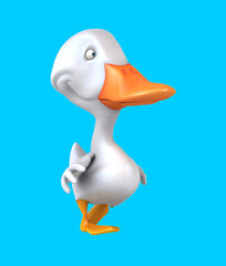 Fun 3D cartoon duck running