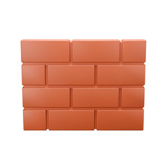 Obraz premium 3D icon render red brick wall 