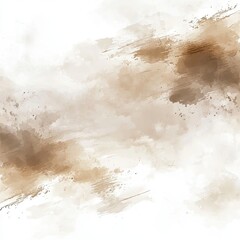 Neutral watercolor backdrop with beige and taupe tones watercolor design, isolated on white background