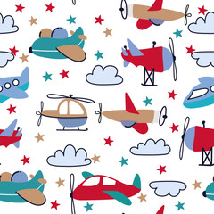 Aviation Adventure – Seamless Pattern