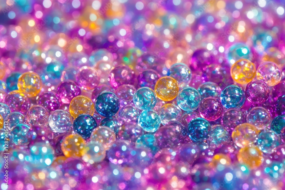 Poster captivating colorful droplets cascading in enchanting patterns, mesmerizing visuals for unique creat