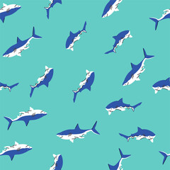 Shark Ocean Adventure – Seamless Pattern