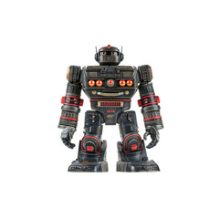 Fototapeta premium Retro Robot Toy with Colorful Lights and Mechanical Design
