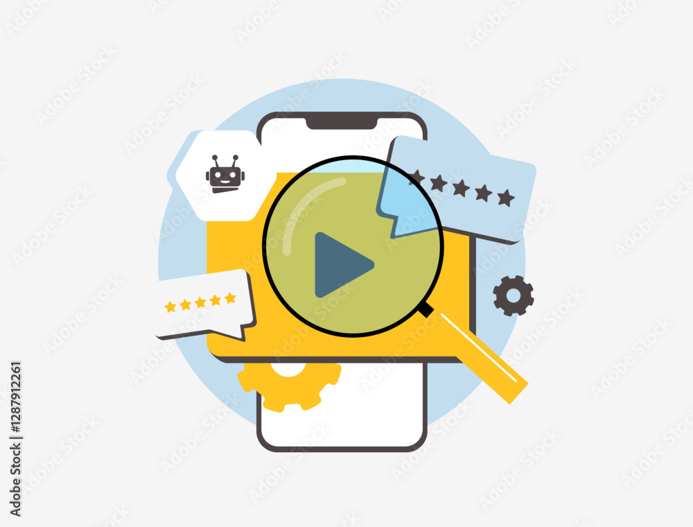 Poster ai-powered video recommendation system predicts user preferences in real time. ai in video streaming
