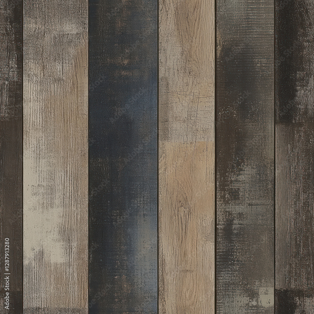 Poster weathered wooden planks creating a patterned background of various tones and aged texture