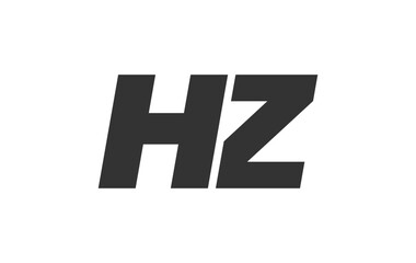 HZ Techno Editable Font Logo For Corporate Branding. Bold, Futuristic Design With Unique Typographic Ideas. Minimal Custom Type And Dynamic Letter