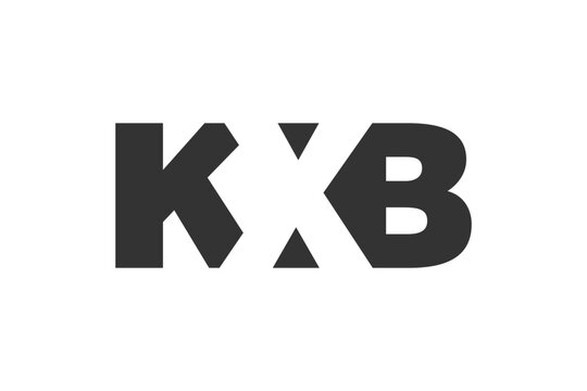 KXB logo design. Initial letter K X B bold font style for tech startups, consulting, corporate branding. Creative company name, headlines typography identity, trendy logotype.
