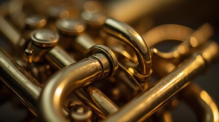 Polished Brass Instrument Close-up