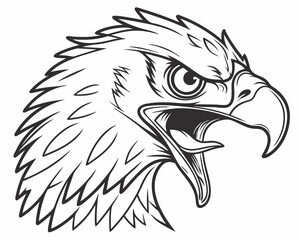 Eagle. Angry Eagle. Eagle head logo silhouette. Sport vector logo Eagle, Eagle icon, Eagle head, vector. illustration of a Eagle . Eagle tattoo