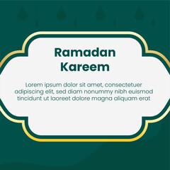 Ramadan kareem social media template. Eid Mubarak banner template. Islamic decoration for ramadan.
