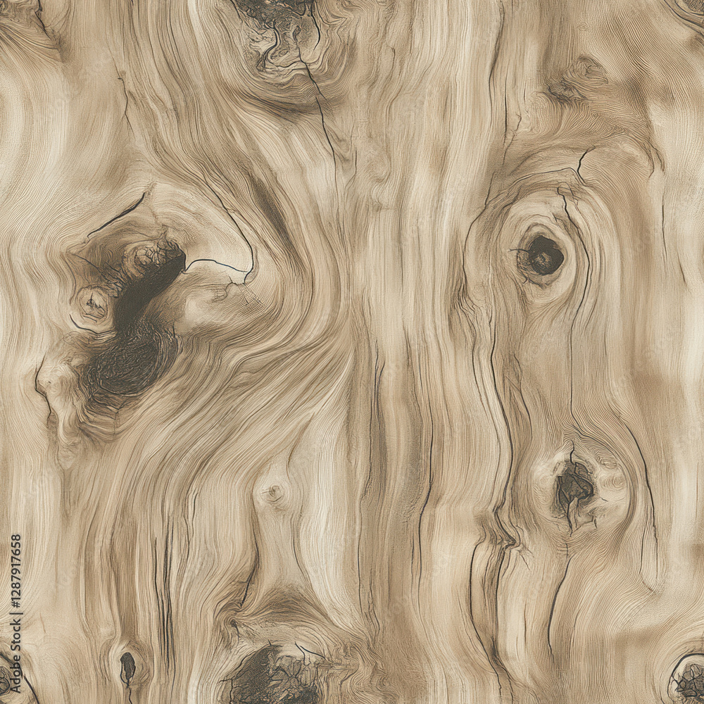 Aufkleber seamless pattern of wooden texture background showing intricate swirling patterns and knots in organ