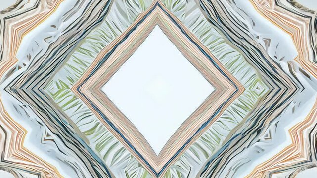 Dolly zoom out video revealing a pattern, uniform, even lighting, with an effect of tessellating patterns expanding outwards on a neutral background