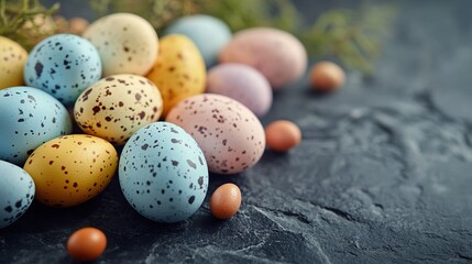 Obraz premium easter eggs in a nest