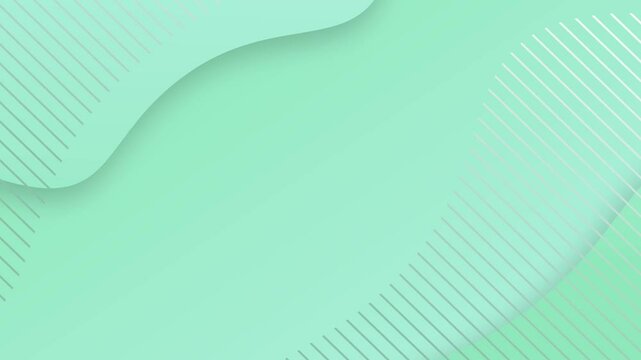 Trendy smooth green dynamic creative background. Abstract geometric modern animation.