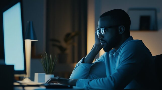 A criminal investigator analyzing surveillance footage on a computer. Featuring digital forensics and video evidence analysis